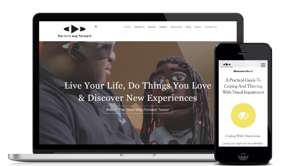 Website design and development service for customer Blindway Forward Website design and development service for customer Blindway Forward