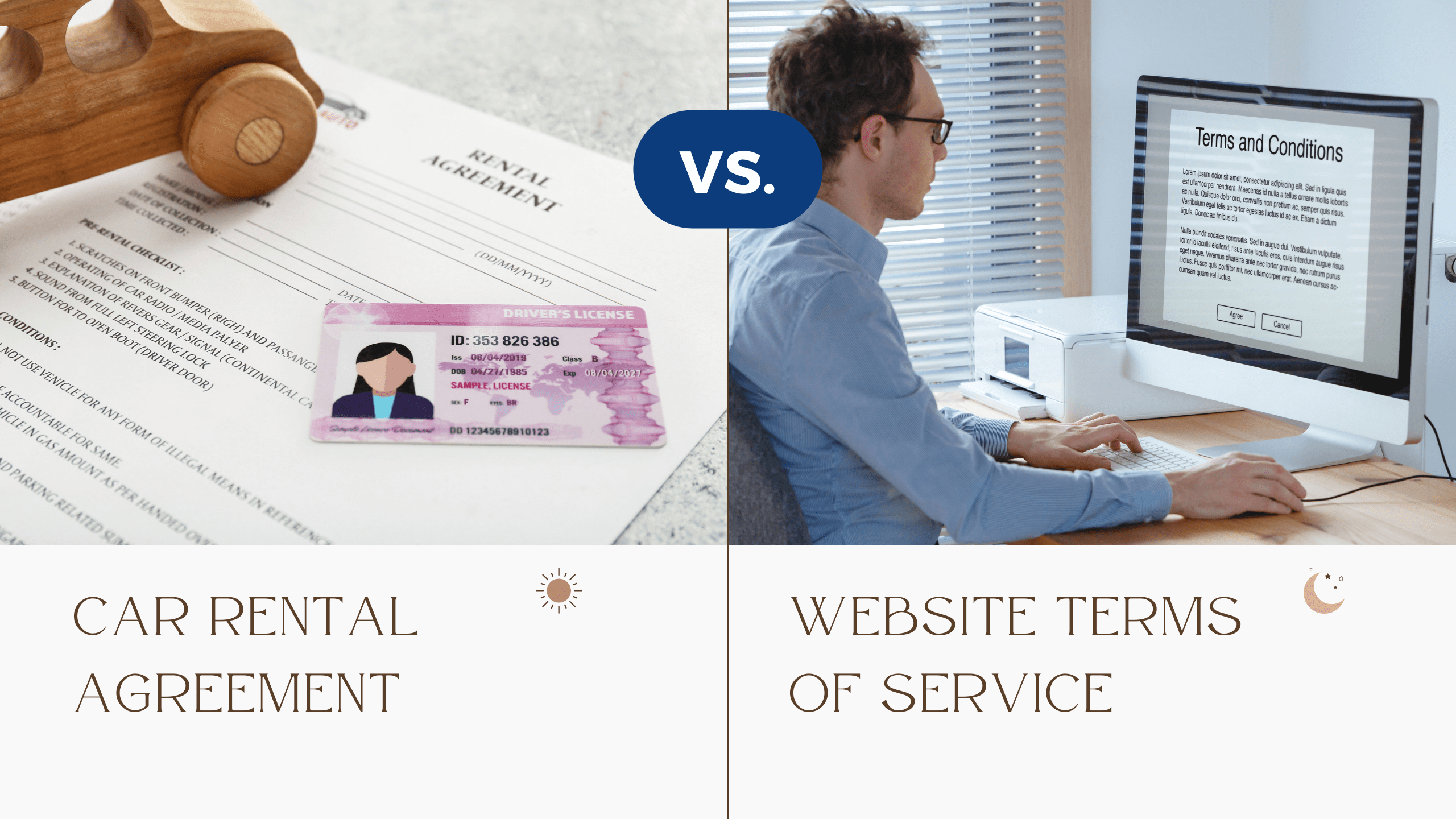Car Rental Agreement vs. Website Terms of Service the Difference