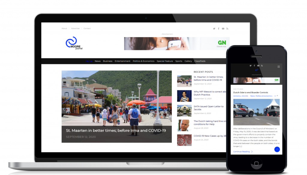 Website design and development service for customer Cmoore Journal