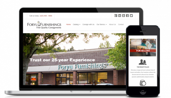 Website design and development service for customer Foryu Furnishing