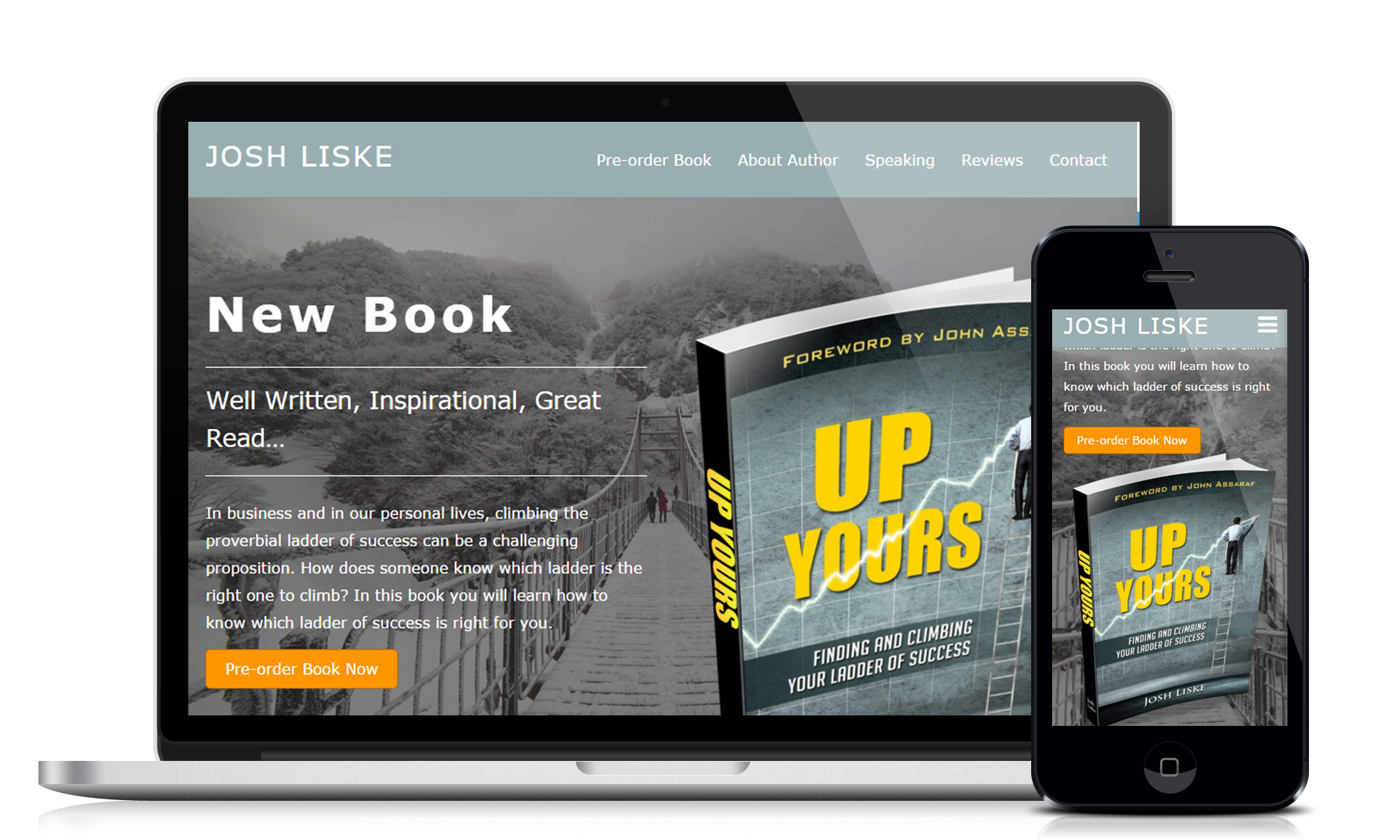 Website design and development service for customer Josh Liske
