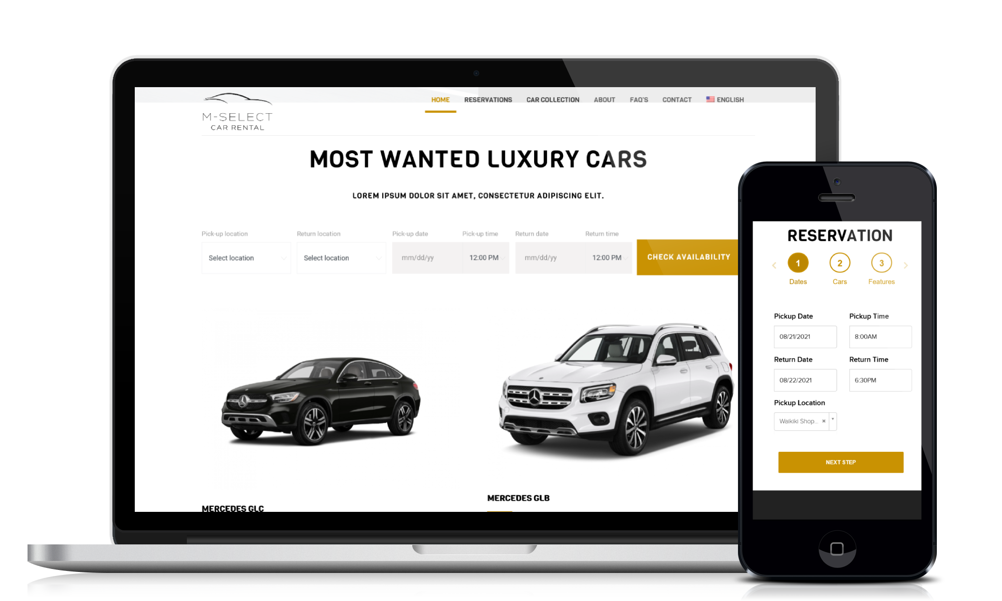 Car Rental Website Builder For HQ Rental Software Caribonix