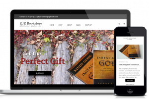 Website design and development service for customer RJRbooks