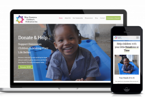 Website design and development service for customer West Dominica Children's Federation