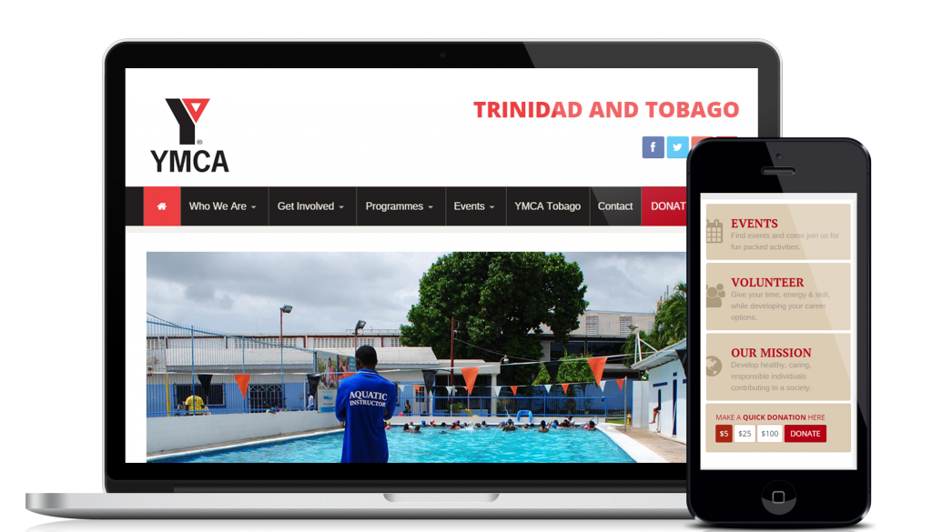 Website design and development service for customer YMCATT